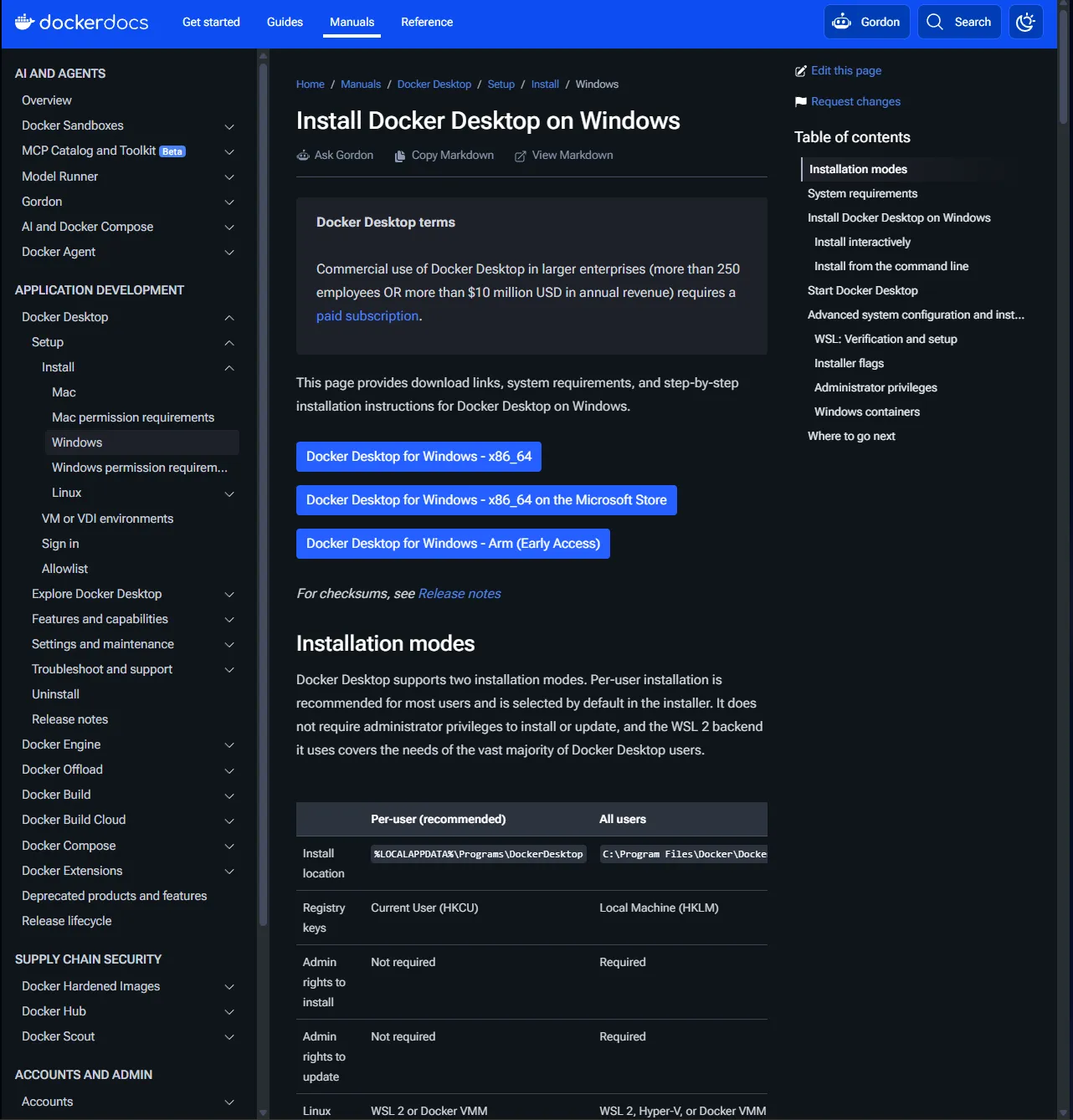 Program and features