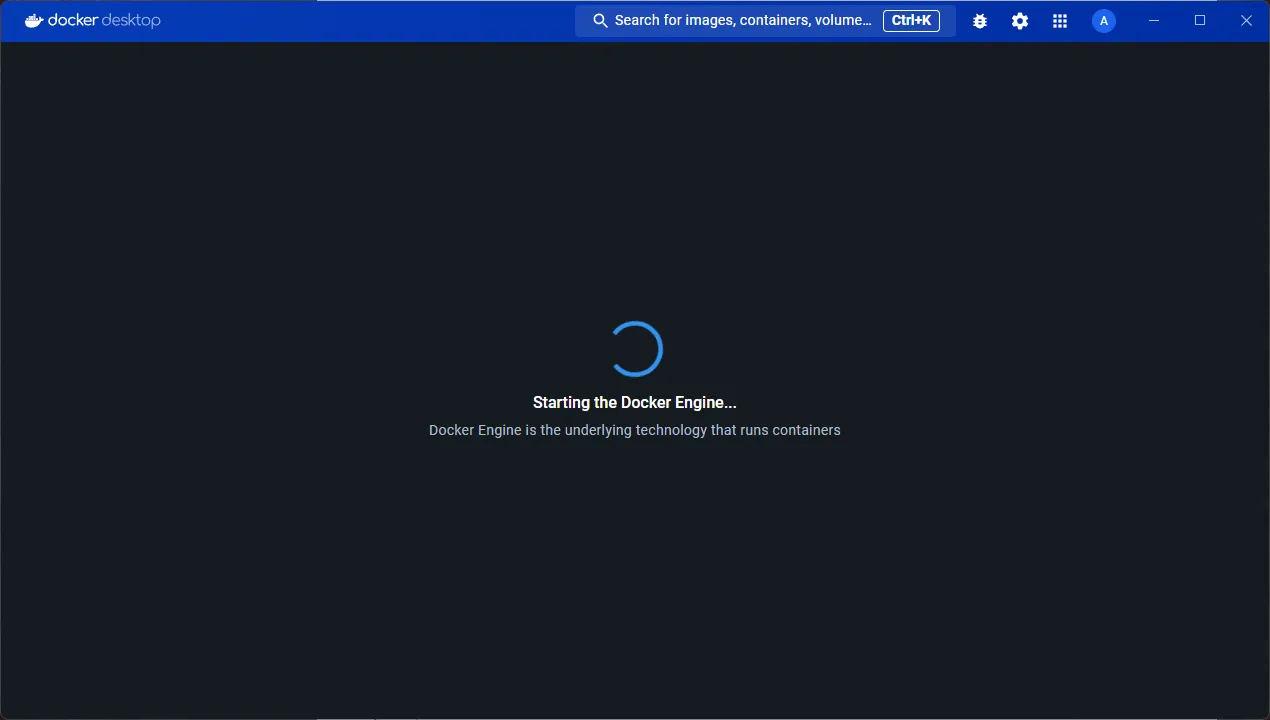 Starting docker engine...